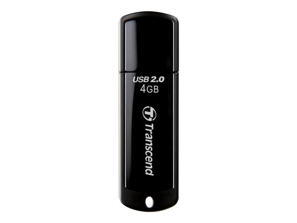Transcend JetFlash 350 - USB-flashstasjon - 4 GB - USB 2.0 - svart