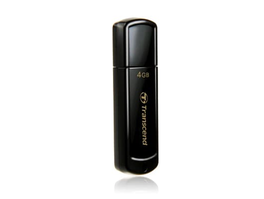 Transcend JetFlash 350 - USB-flashstasjon - 4 GB - USB 2.0 - svart