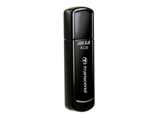 Transcend JetFlash 350 - USB-flashstasjon - 4 GB - USB 2.0 - svart