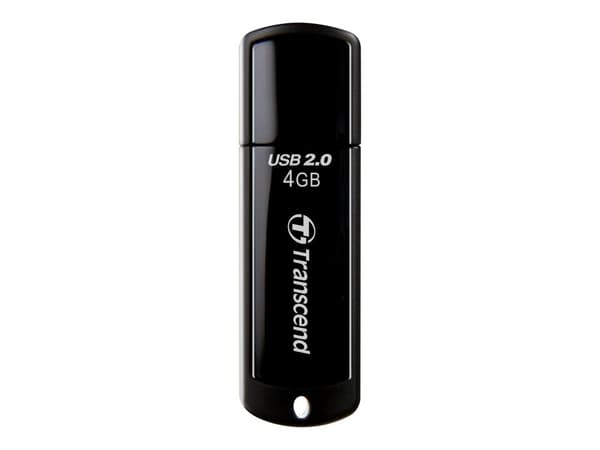 Transcend JetFlash 350 - USB-flashstasjon - 4 GB - USB 2.0 - svart