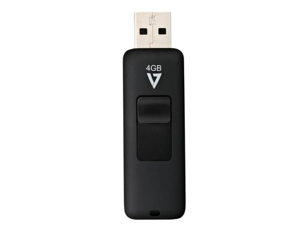 V7 VF24GAR-3E USB-sticka 4 GB USB Type-A 2.0 Svart Svart