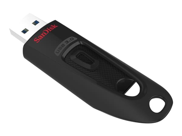 SanDisk Ultra, 256 GB, USB A-tyyppi, 3.2 Gen 1 (3.1 Gen 1), 100 MB/s, Liuku, Musta