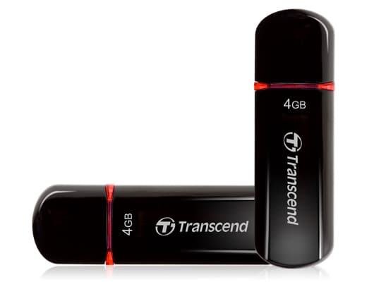 Transcend JetFlash 600, 4 GB, USB A-tyyppi, 2.0, Suojus, 10,3 g, Musta