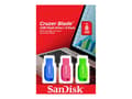 Miniatyrbild 3 av 5: SanDisk Cruzer Blade - USB flash-enhet - 32 GB - USB 2.0 - blå, grön, rosa (paket om 3)