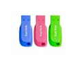 Miniatyrbild 5 av 5: SanDisk Cruzer Blade - USB flash-enhet - 32 GB - USB 2.0 - blå, grön, rosa (paket om 3)