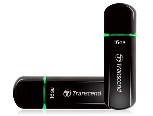 Transcend JetFlash 600 - USB-flashstasjon - 16 GB - USB 2.0 - grønn