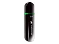 Transcend JetFlash 600 - USB-flashstasjon - 16 GB - USB 2.0 - grønn Sort