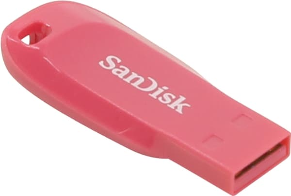 SanDisk Cruzer Blade 32 GB, 32 GB, USB A-tyyppi, 2.0, Ilman suojusta, Vaaleanpunainen