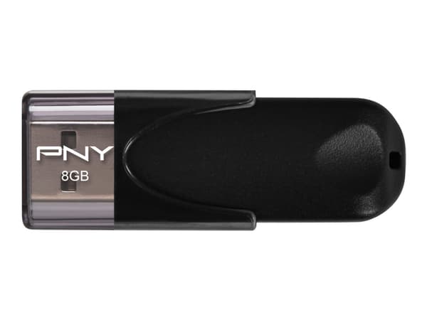 PNY Attaché 4 - USB-flashstasjon - 8 GB - USB 2.0 Sort