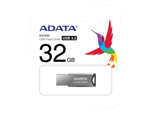 ADATA UV350 - USB flash-enhet - 32 GB - USB 3.2 Gen 1 - silver