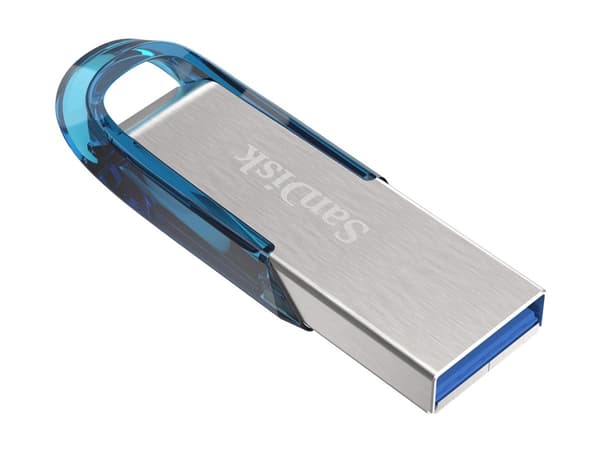 SanDisk Ultra Flair - USB-flashstasjon - 128 GB - USB 3.0 - blå