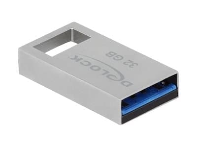 DeLOCK 54070, 32 GB, USB A-tyyppi, 3.2 Gen 1 (3.1 Gen 1), 119 MB/s, Ilman suojusta, Hopea Hopea
