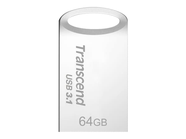 Transcend JetFlash 710 - USB flash-enhet - 64 GB - USB 3.1 - silver