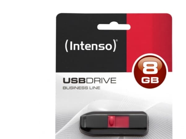 Intenso Business Line - USB-flashstasjon - 8 GB - USB 2.0 - svart, rød