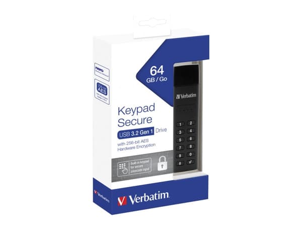 USB Verbatim 3.0 Keypad Secure Drive 64GB USB-A