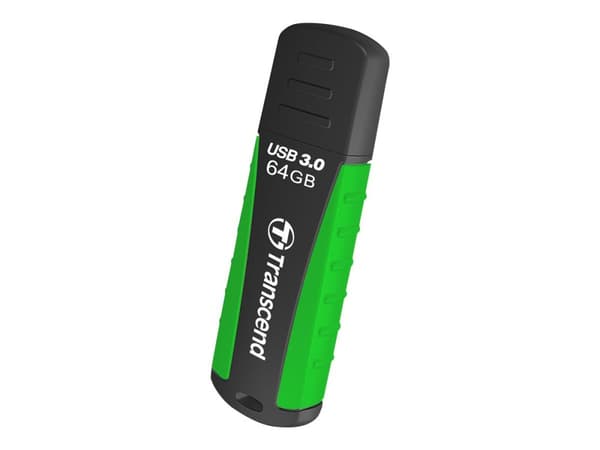Transcend JetFlash 810 - USB-flashstasjon - 64 GB - USB 3.0 Sort, Grønn