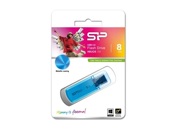 SILICON POWER Helios 101 - USB-flashstasjon - 8 GB - USB 2.0 - Oseanblå
