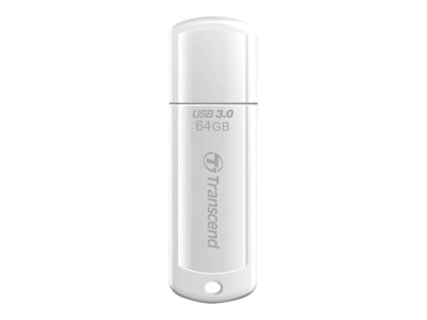 Transcend JetFlash 730 64GB USB 3.0, 64 GB, USB A-tyyppi, 3.2 Gen 1 (3.1 Gen 1), Suojus, 8,5 g, Valkoinen