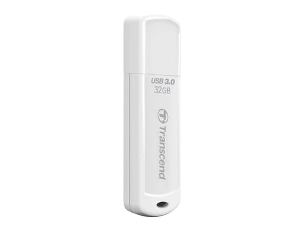Transcend JetFlash 730 - USB flash-enhet - 32 GB - USB 3.0 - vit