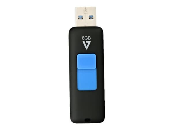 V7 - USB-flashstasjon - 8 GB - USB 3.0 Sort, Blå