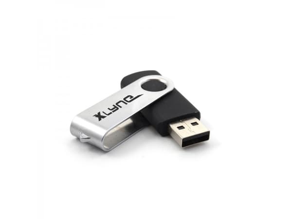 xlyne Swing SWG, 64 GB, USB Type-A, 2.0, 8 MB/s, Svivel, Sort, Sølv Sort, Sølv