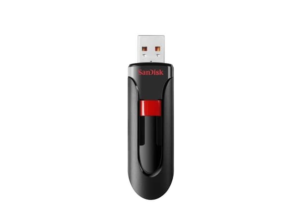 SanDisk Cruzer Glide, 32 GB, USB A-tyyppi, 2.0, Liuku, 6,8 g, Musta, Punainen