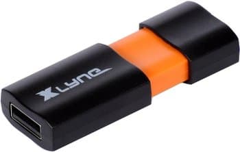 xlyne Wave, 4 GB, USB A-tyyppi, 2.0, 8 MB/s, Suojus, Musta, Oranssi