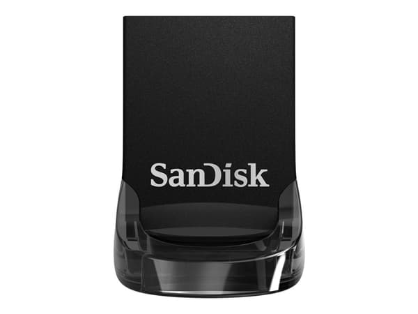 SanDisk Ultra Fit, 128 GB, USB A-tyyppi, 3.2 Gen 1 (3.1 Gen 1), Ilman suojusta, 1,28 g, Musta