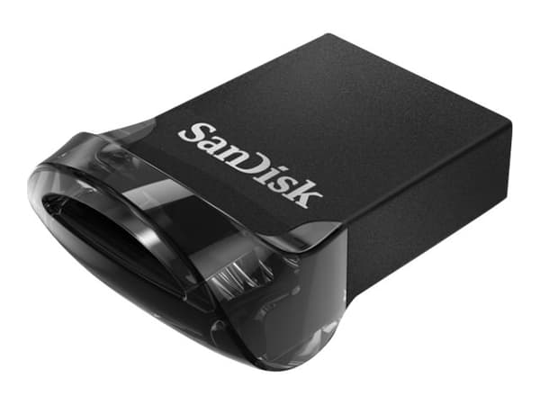 SanDisk Ultra Fit, 128 GB, USB A-tyyppi, 3.2 Gen 1 (3.1 Gen 1), Ilman suojusta, 1,28 g, Musta musta