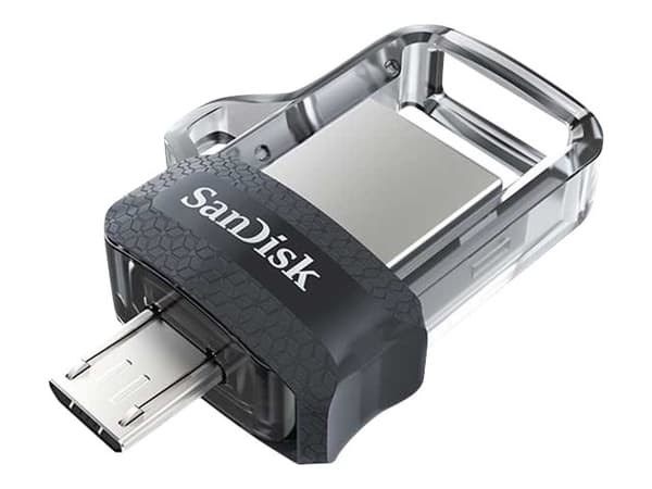 SanDisk Ultra Dual - USB-flashstasjon - 128 GB - USB 3.0 / micro USB