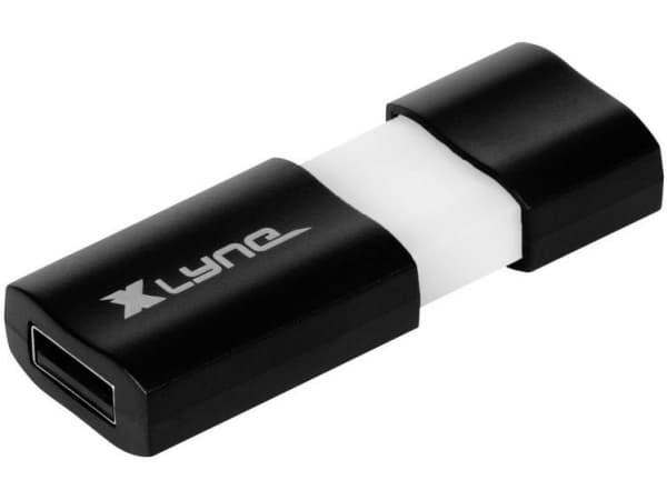 xlyne Wave USB 3.0 128GB, 128 GB, USB A-tyyppi, 3.2 Gen 1 (3.1 Gen 1), 35 MB/s, Suojus, Musta, Valkoinen