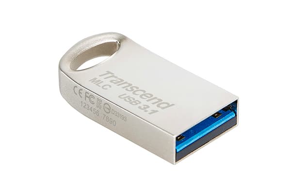 Transcend JetFlash elite 720, 8 GB, USB A-tyyppi, 3.2 Gen 1 (3.1 Gen 1), Ilman suojusta, 3,3 g, Hopea