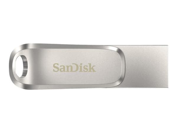 SanDisk Ultra Dual Drive Luxe, 64 GB, USB Type-A / USB Type-C, 3.2 Gen 1 (3.1 Gen 1), 150 MB/s, Taittuva, Ruostumaton teräs