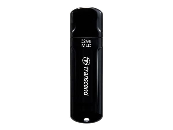 Transcend JetFlash Endurance Series 750 - USB-flashstasjon - 32 GB - USB 3.0 - pianosvart Sort