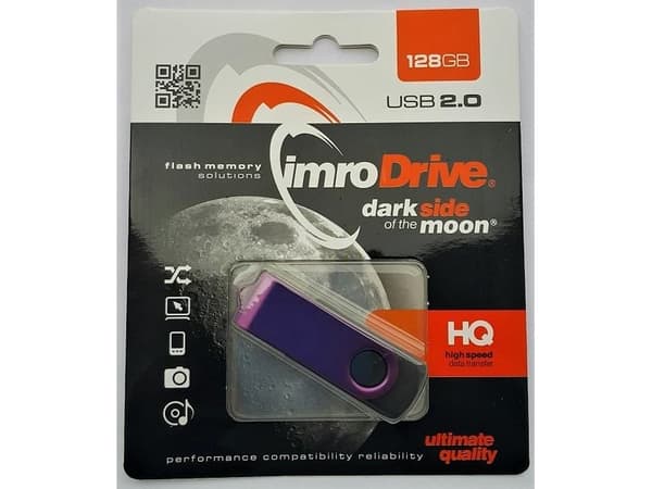 IMRO AXIS/128G USB, 128 GB, USB Type-A, 2.0, 10 MB/s, Sväng, Violett