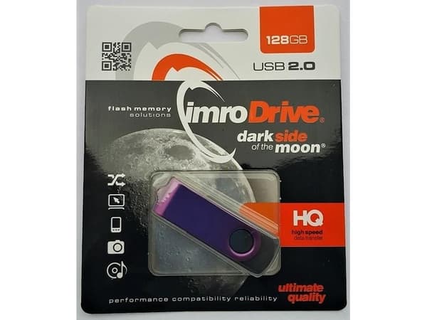 IMRO AXIS/128G USB, 128 GB, USB Type-A, 2.0, 10 MB/s, Sväng, Violett