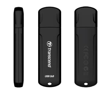 Transcend JetFlash Endurance Series 750 - USB flash-enhet - 16 GB - USB 3.0 - pianosvart