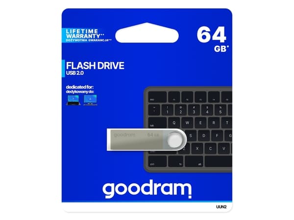 Goodram UUN2 USB-sticka 64 GB USB Type-A 2.0 Silver