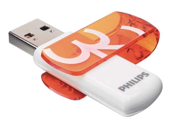 Philips FM32FD00B Vivid Edition 3.0 - USB-flashstasjon - 32 GB - USB 3.0 Sort, Hvit