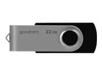 Goodram 32GB USB 2.0, 32 GB, 2.0, USB Type-A connector, 20 MB/s, Sväng, Svart, Silver