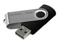 Pikkukuva 1 / 5: Goodram 32GB USB 2.0, 32 GB, 2.0, USB Type-A connector, 20 MB/s, Sväng, Svart, Silver