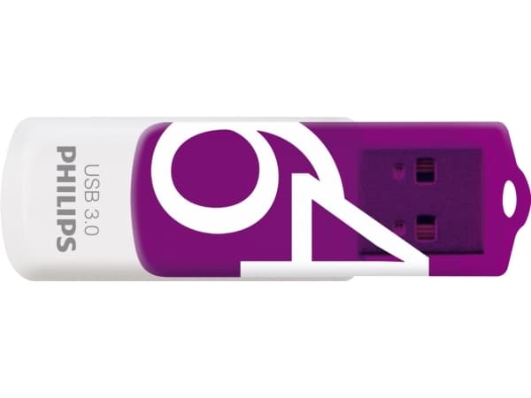 Philips FM64FD00B, 64 GB, USB A-tyyppi, 3.2 Gen 1 (3.1 Gen 1), Taittuva, 8 g, Purppura, Valkoinen
