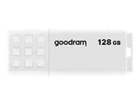 Goodram UME2, 128 GB, USB A-tyyppi, 2.0, 20 MB/s, Suojus, Valkoinen