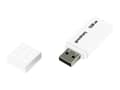 Pikkukuva 1 / 5: Goodram UME2, 128 GB, USB A-tyyppi, 2.0, 20 MB/s, Suojus, Valkoinen