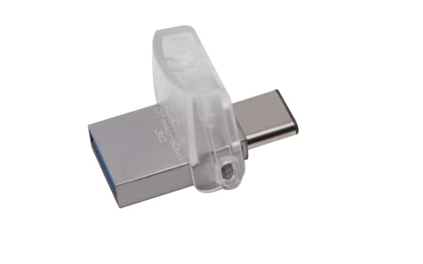 Kingston DataTraveler microDuo 3C - USB-flashstasjon - 128 GB - USB 3.1 / USB-C - for Apple MacBook (Early 2015, Early 2016, Mid 2017); MacBook Air (
