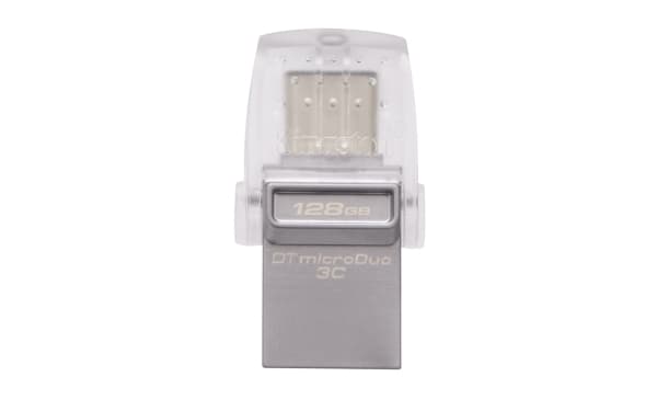 Kingston DataTraveler microDuo 3C - USB-flashstasjon - 128 GB - USB 3.1 / USB-C - for Apple MacBook (Early 2015, Early 2016, Mid 2017); MacBook Air (