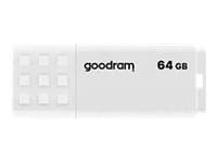 GOODRAM UME2 - USB-flashstasjon - 64 GB - USB 2.0 - hvit