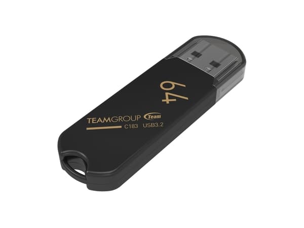 Team C183 - USB-flashstasjon - 64 GB - USB 3.1 Gen 1 - svart