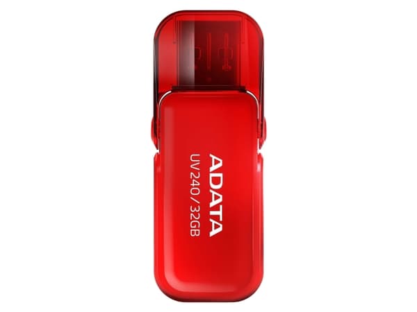 ADATA UV240, 32 GB, USB A-tyyppi, 2.0, Suojus, 7 g, Punainen