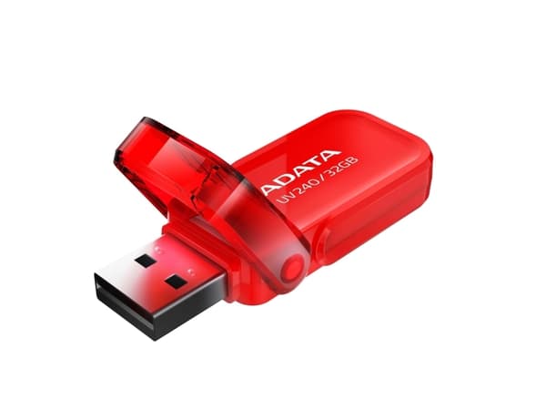 ADATA UV240, 32 GB, USB A-tyyppi, 2.0, Suojus, 7 g, Punainen